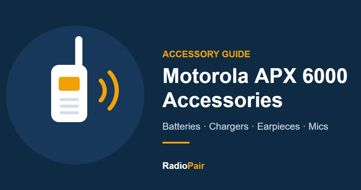 Motorola APX 6000 accessories guide
